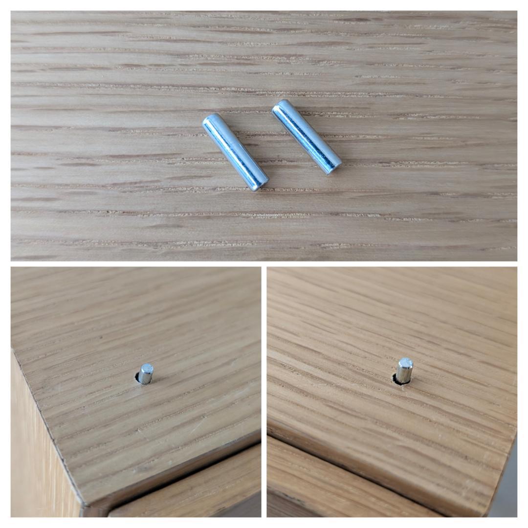 USED MUJI スタッキングチェスト 2個セット オーク材 引出 連結ピン付