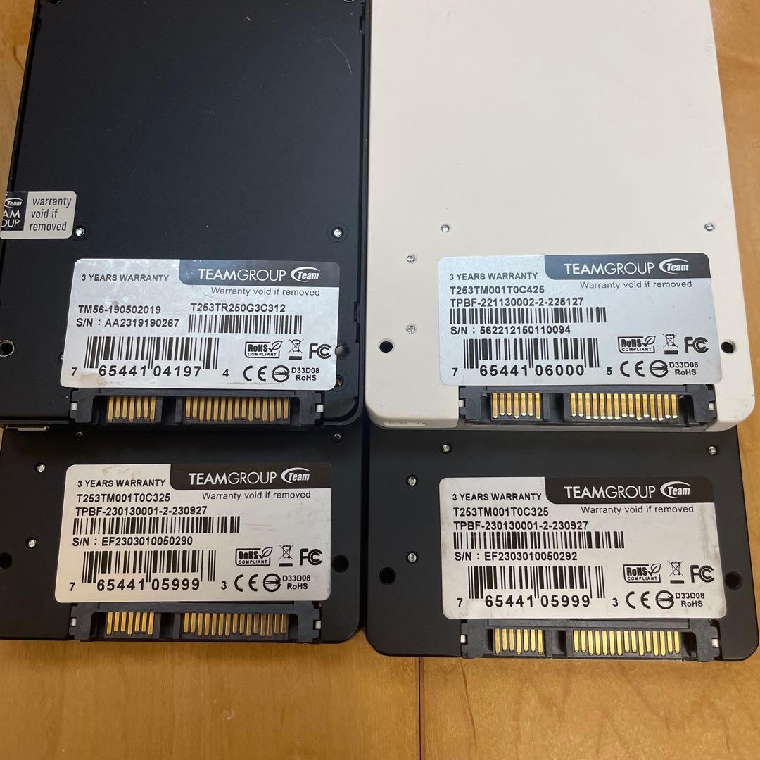 か*)様 TEAM SSD 4枚セット　1Tx3枚　250GBx1 短時間使用