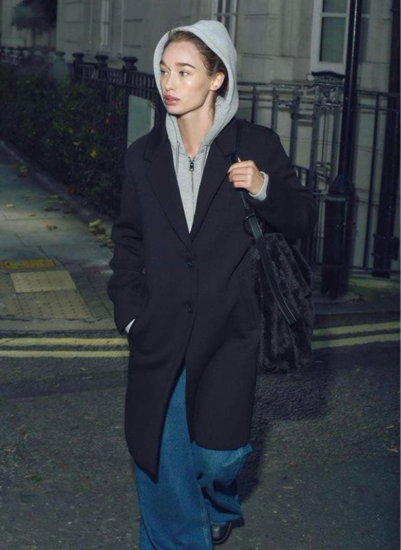 ZARAデタッチャブルフードコート ブラックXS 完売品 セレブ