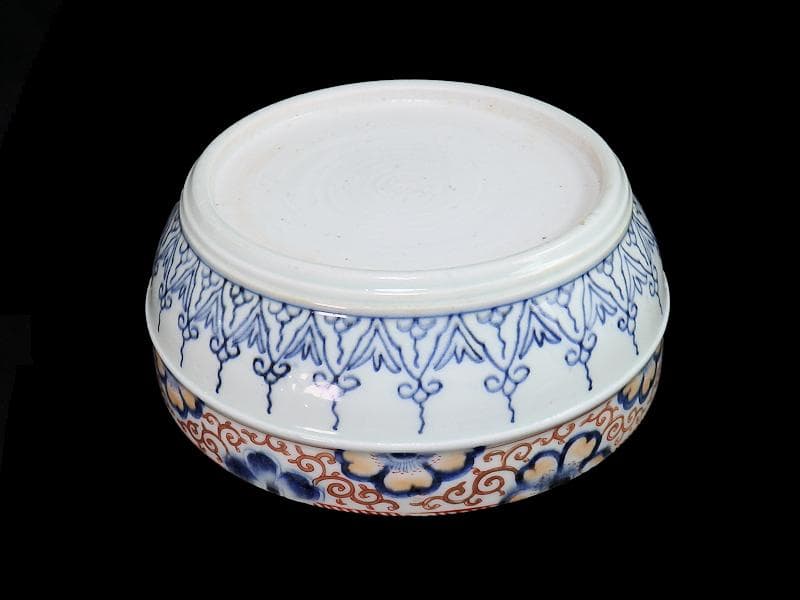 古伊万里　色絵 　桜花紋の図　大深鉢　E637AS-fbns