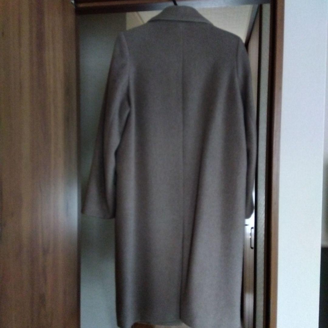 【クリーニング済】ROSSO　グレージュ チェスターコート シングルボタン