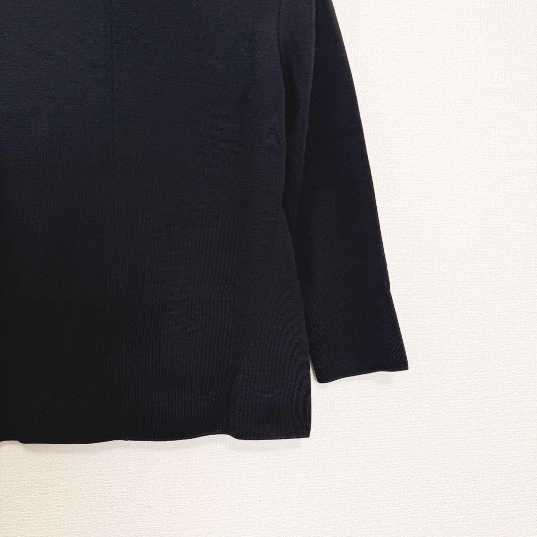 FOXEY フォクシー ベロア襟 ニット ブラック