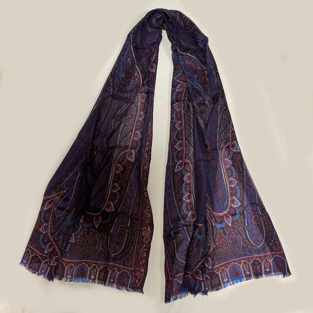 洗練されたデザイン　ETRO 正規品　大判ショール　 カシミヤ100％ 11