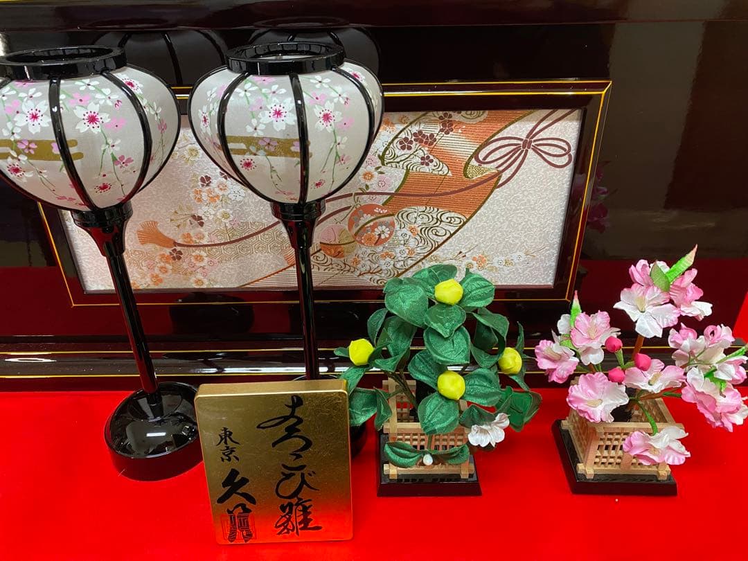 東京久月　雛人形　親王飾り収納セット・サイズ間口約６３×奥行約３９×高さ約５８㎝