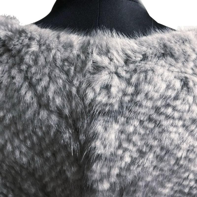 新品 MASABARDO ミンク ポンチョ ケープ 毛皮 ポンポン タグ付グレー