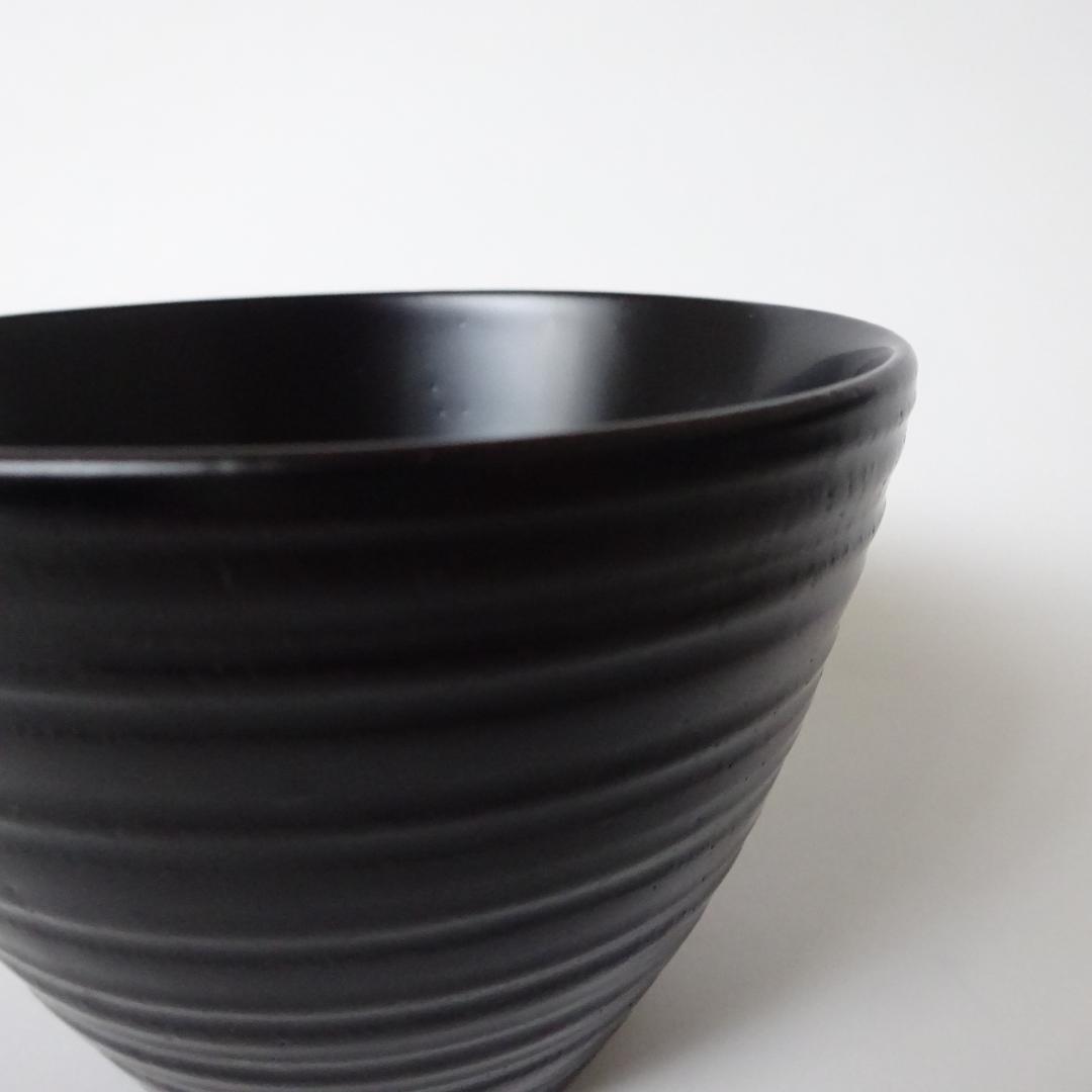 木曽漆器　伊藤寛司商店　デザートカップ　総黒塗（筋入）　2個