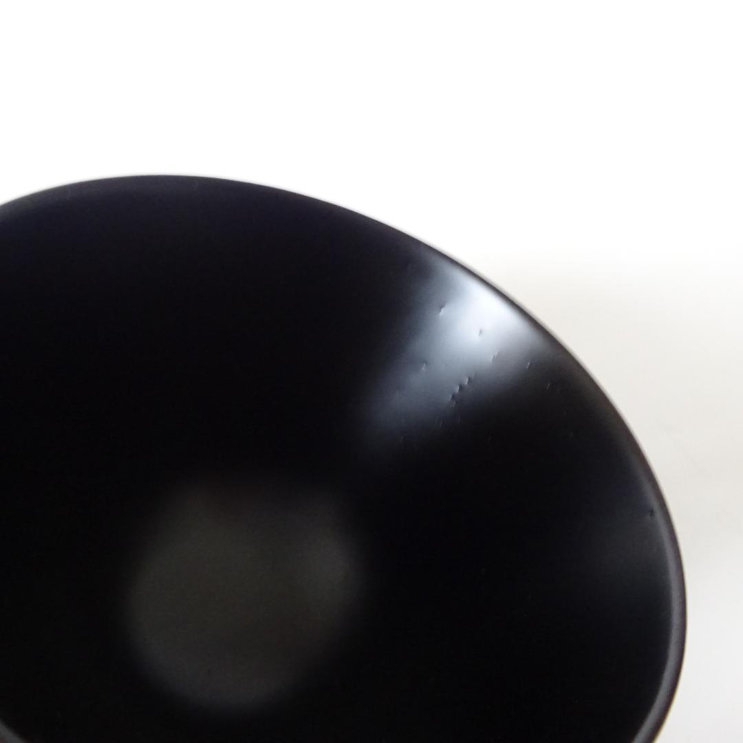 木曽漆器　伊藤寛司商店　デザートカップ　総黒塗（筋入）　2個