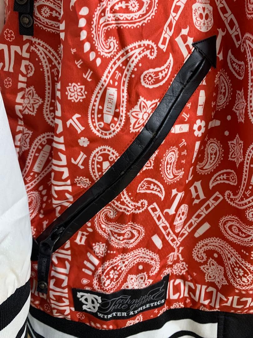 TECHNINE バンダナ柄 スタジャン スノーボードウェア XL