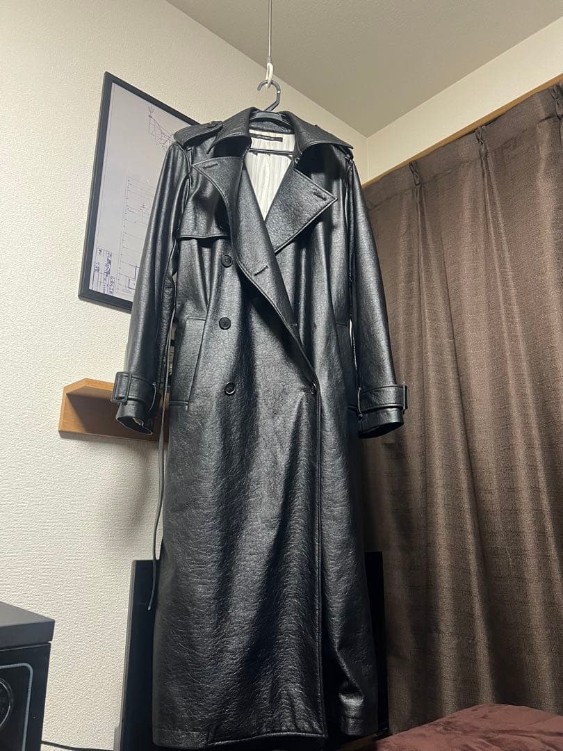 DRESSEDUNDRESSED / サイドジップ / フェイクレザーコート