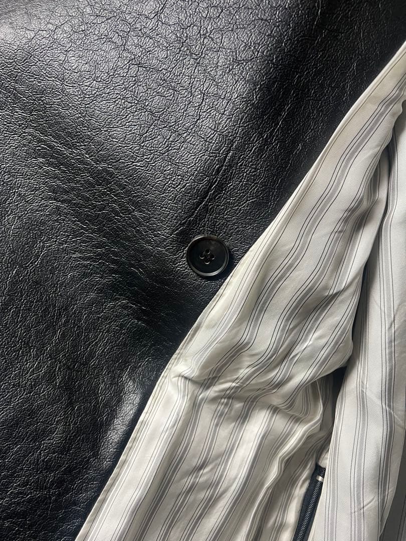 DRESSEDUNDRESSED / サイドジップ / フェイクレザーコート