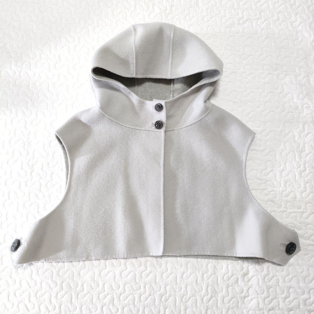 美品✨ADORE　カシミヤ混　ベストジャケット付きノーカラーリバーコート　グレー