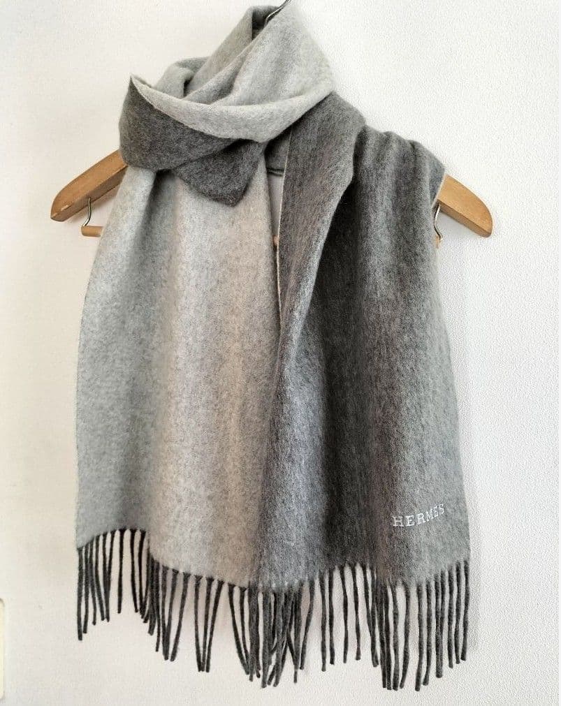 Taro　ダブルフェイスカシミヤマフラーHERMES エルメスリバーシブル