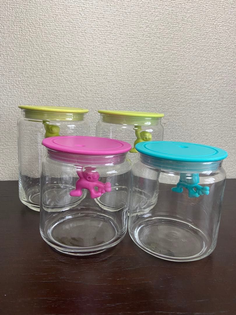 ★アレッシィ★ALESSI★ガラス保存容器★キャニスター★4個セット★