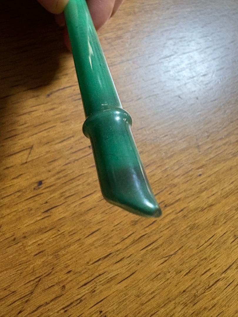 江戸硝子　簪　竹の形　長さ15.5cm 直径7mm 重さ10g