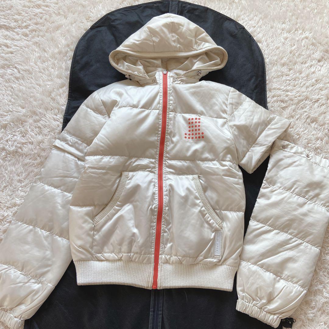 3way ランバンSPORT ダウンジャケット　袖着脱　フード付き　アイボリー