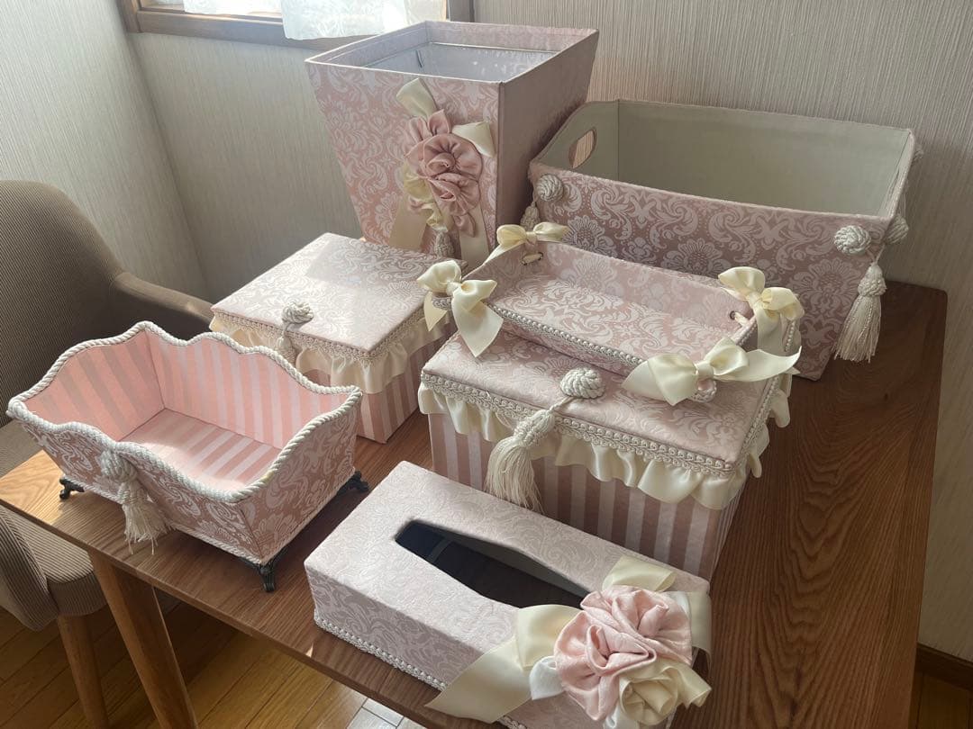 ジェニファーテイラー 小物収納ボックスセット　ピンク