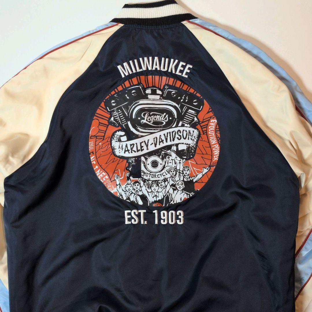 【希少・極美品】Harley-Davidson リバーシブル スカジャン 刺繍