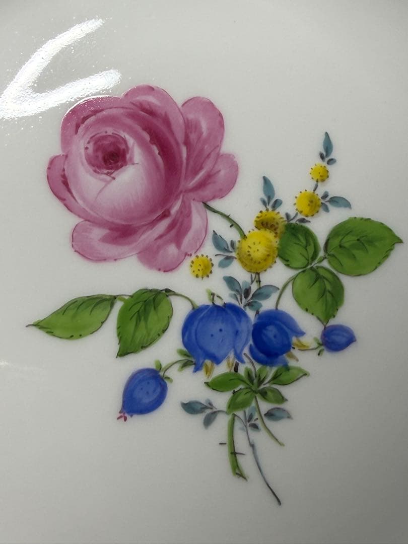 マイセン　三つ花（ピンクローズ）　カップ＆ソーサー＆プレート