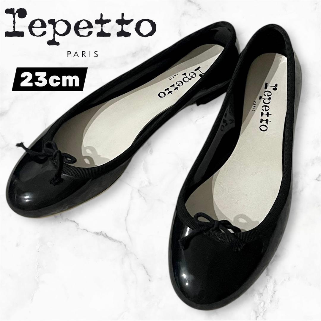✨極美品✨Repettoサンドリオン　ブラック　フラットシューズ 36 リボン