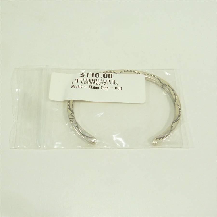 Navajo Elaine Tahe 3面スタンプ ワークバングル Ⅲ