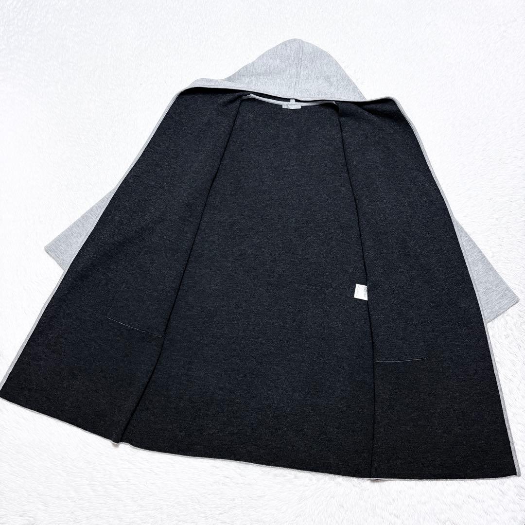【極美品】セオリーリュクス ウール フーテッド コーディガン 上品 オフィス