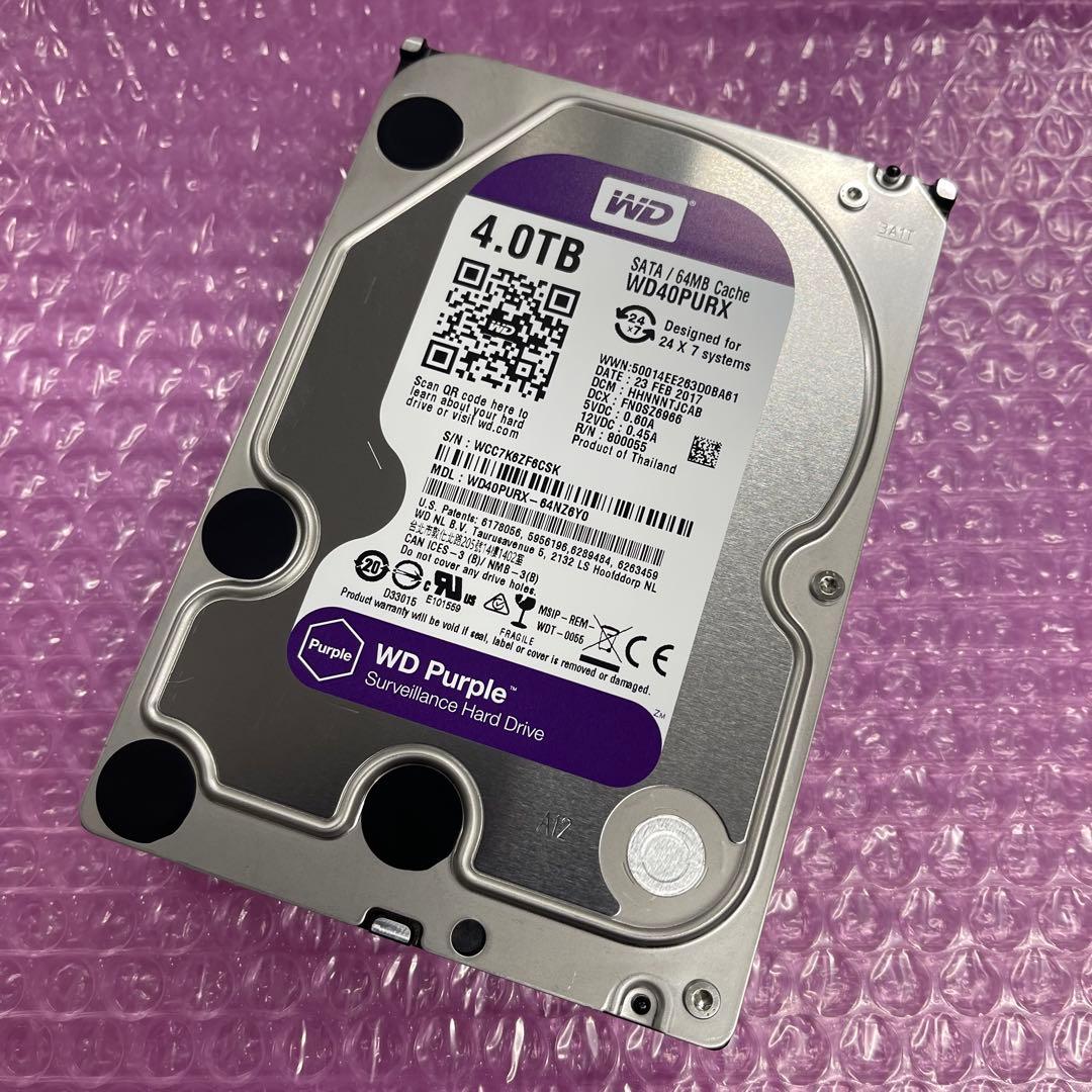 WD Purple 4TB WD40PURX 9904h 良品