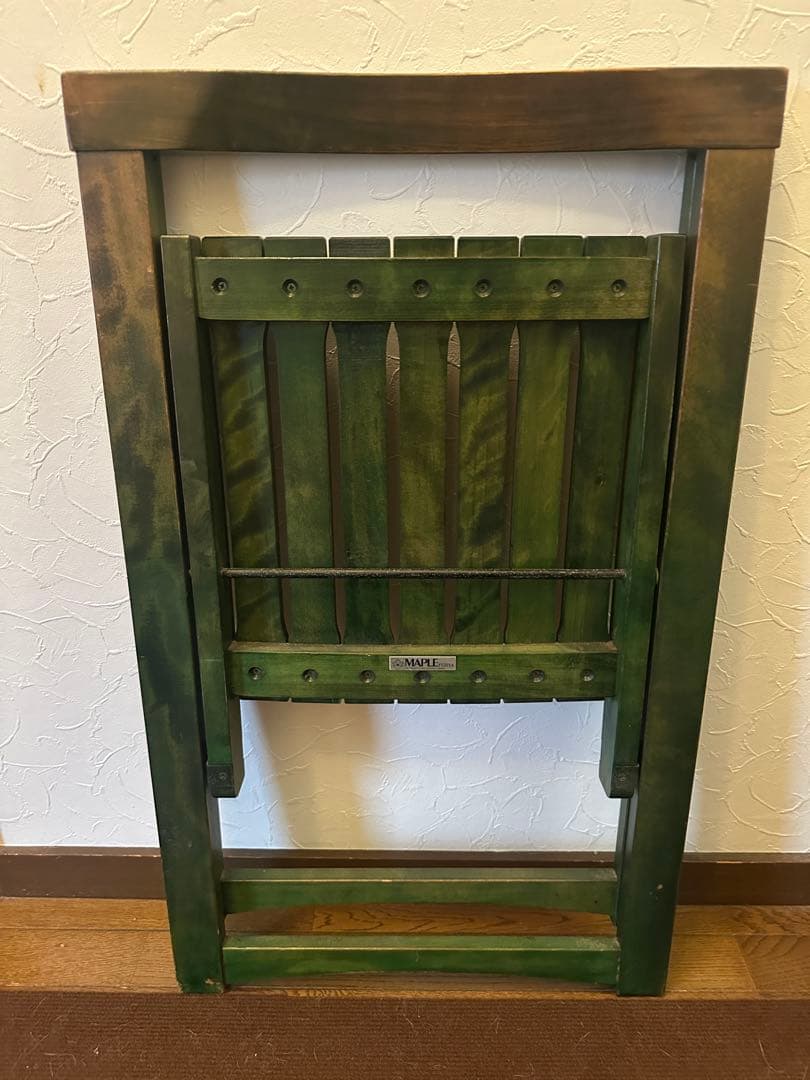 北欧トルステン1950年代風　ビンテージ木製折りたたみ椅子(赤と緑の2色)