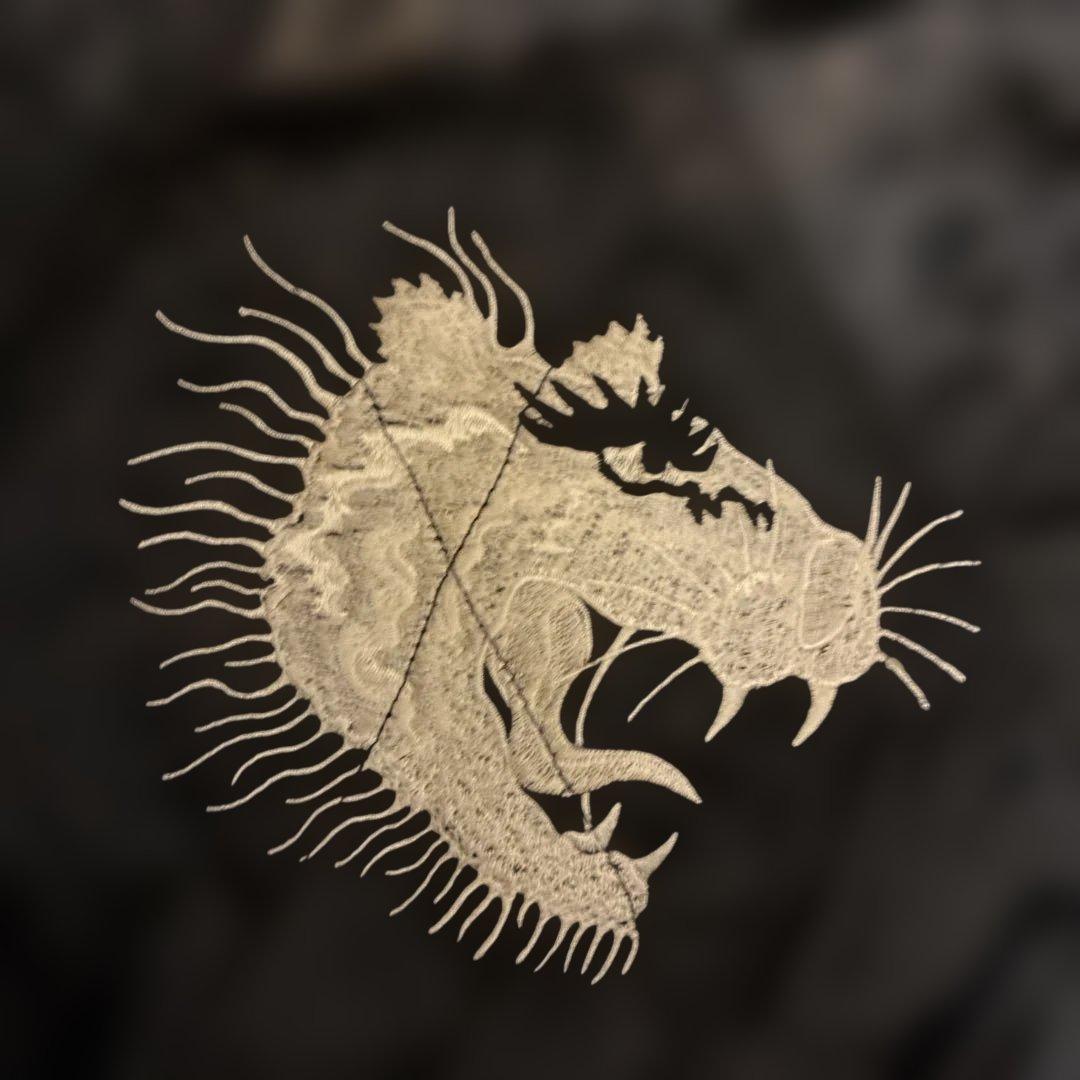スカジャンフェードOKINAWA虎ドラゴン刺繍サテンフェード