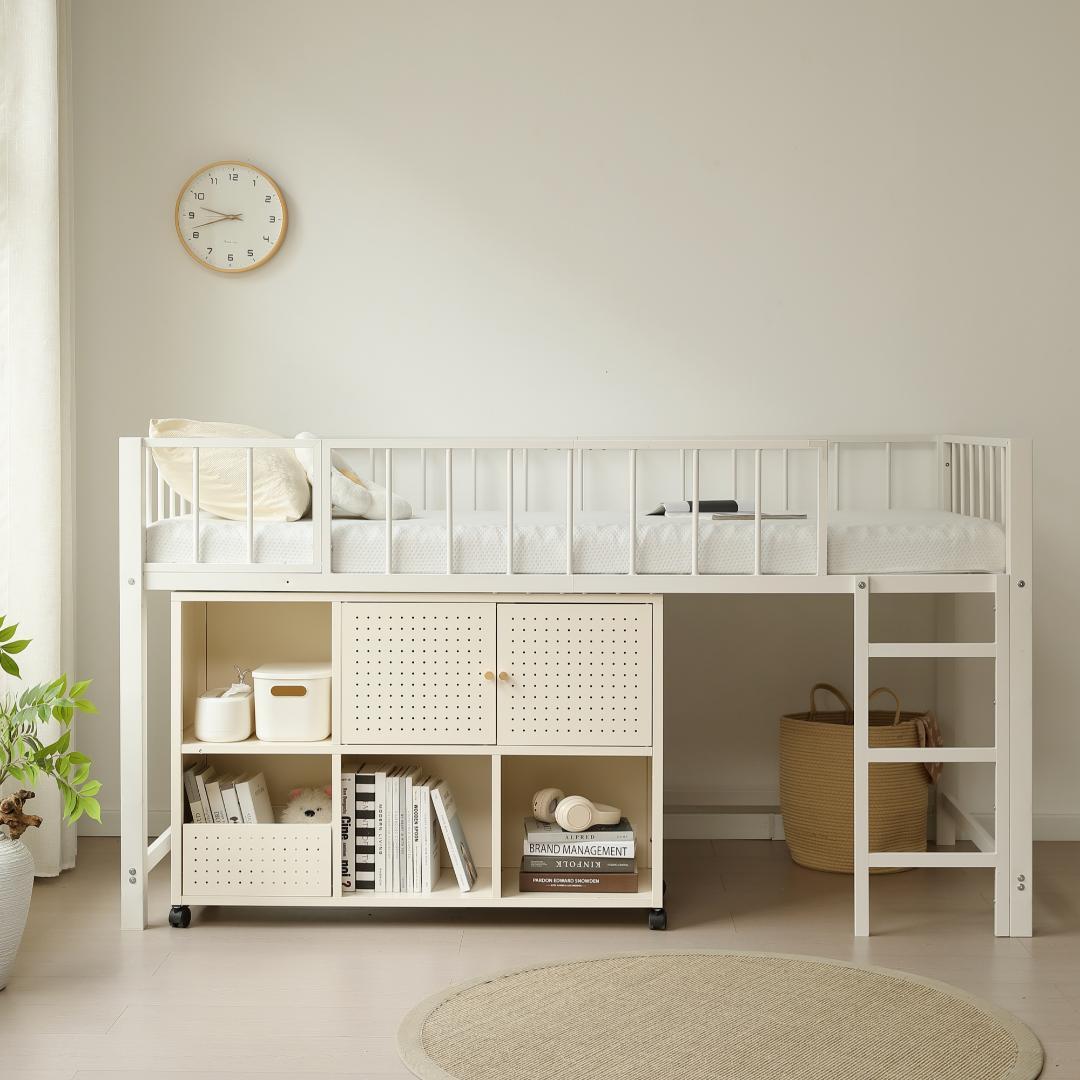 ロフトベッド 高さ110cm ロフトベッド ロータイプ 左右入れ替え子供ベッド