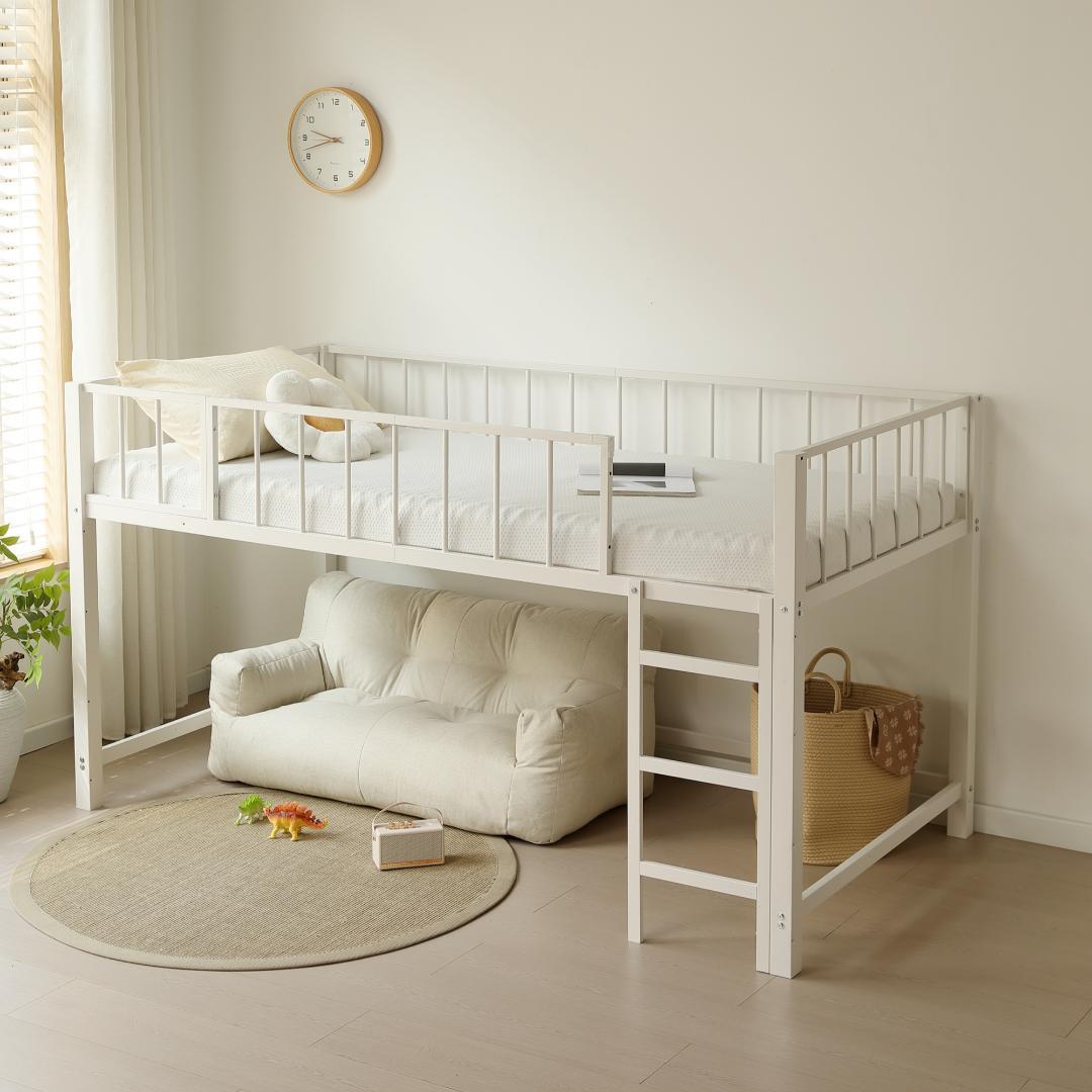 ロフトベッド 高さ110cm ロフトベッド ロータイプ 左右入れ替え子供ベッド