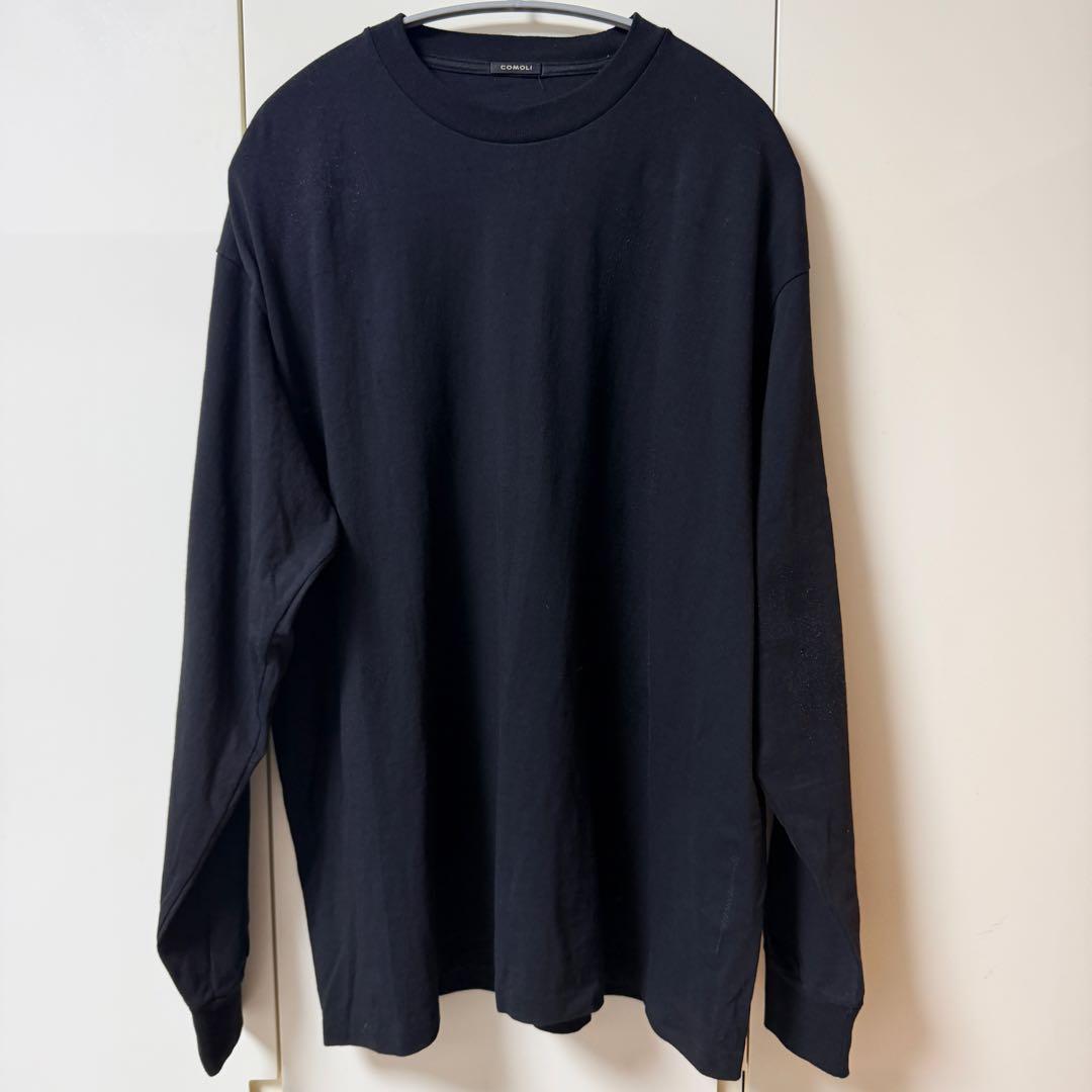 COMOLI コットン 長袖Tシャツ スウェット パーカー デニム