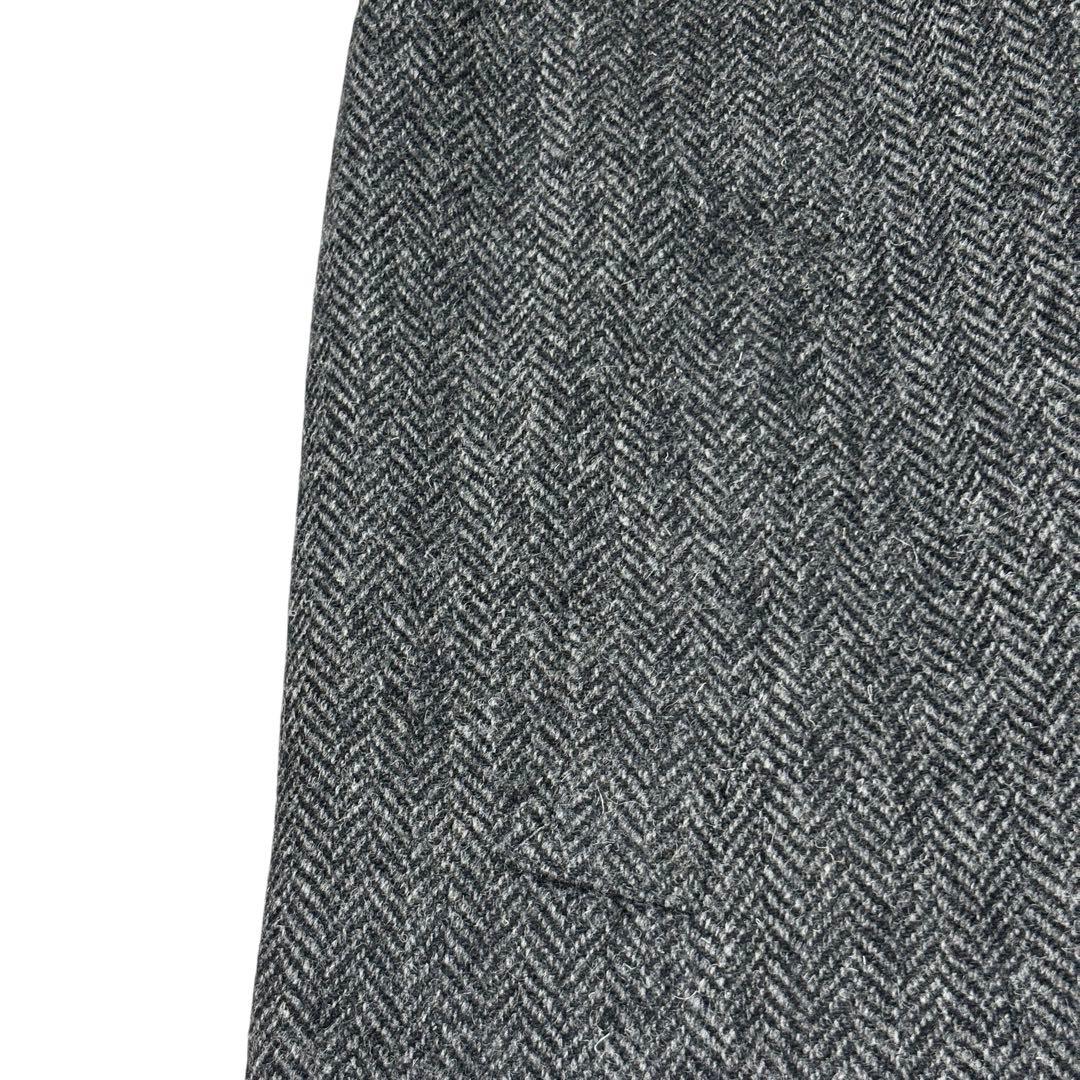 極美品 HARRIS TWEED ハリスツイード ロングコート ヘリンボーン