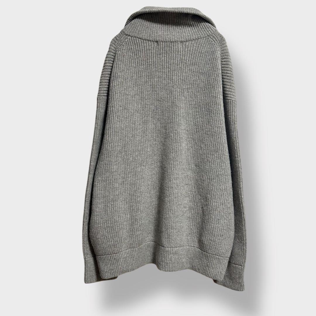 【23区】カシミヤブレンド ジップアップ ニットブルゾン ウール　グレー