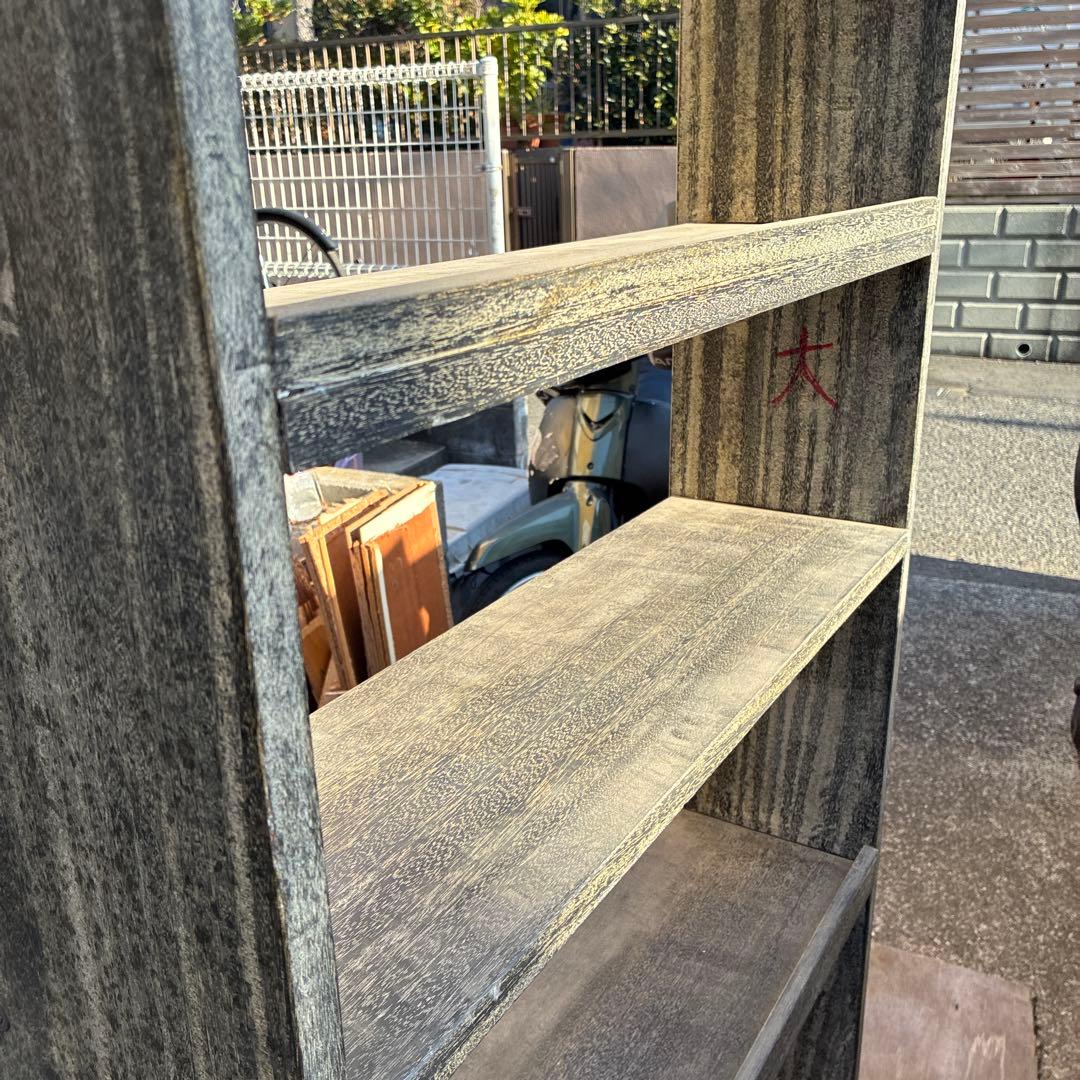 オープンシェルフ ブックシェルフ ヴィンテージ 古家具 6段172cm