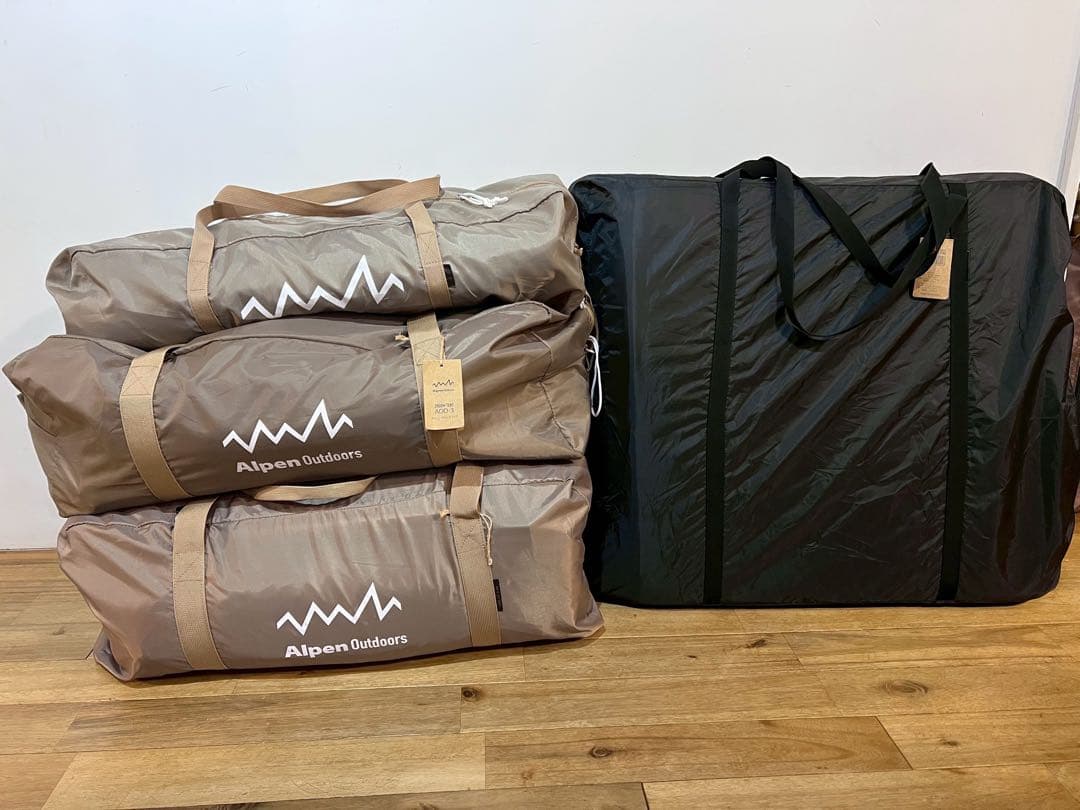 アルペンアウトドアーズ AOD3ツールームテント グランドシートマット　タープ付