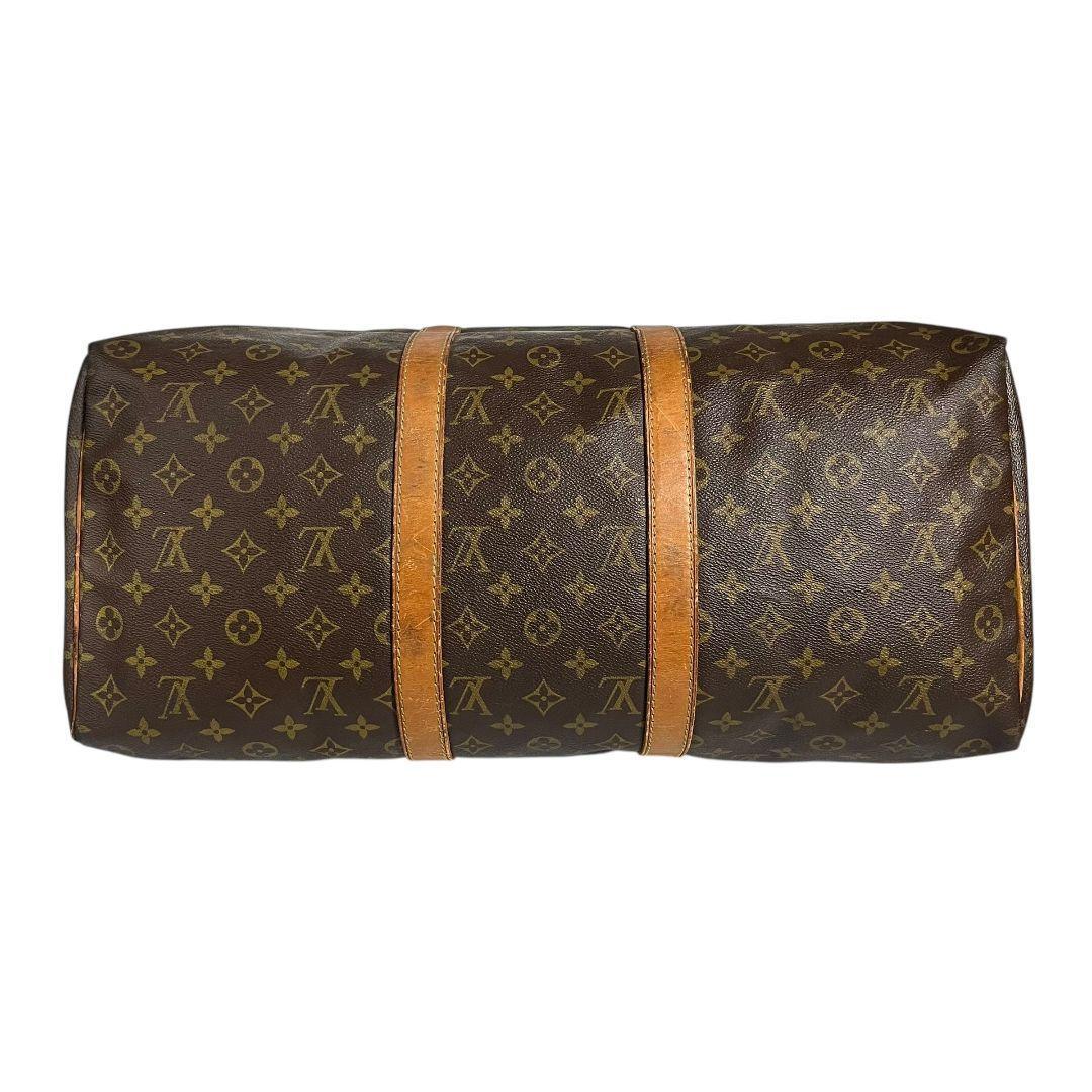 鑑定済　ルイヴィトン　モノグラム　キーポル50　ボストンバッグ　茶　旅行用バッグ