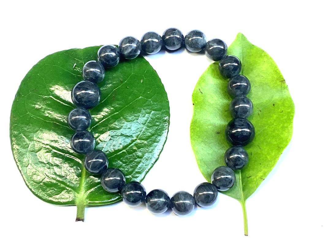 ✳糸魚川翡翠 薄墨色ブレスレット 15cm 希少数の色合い　本物保証品の安価卸し