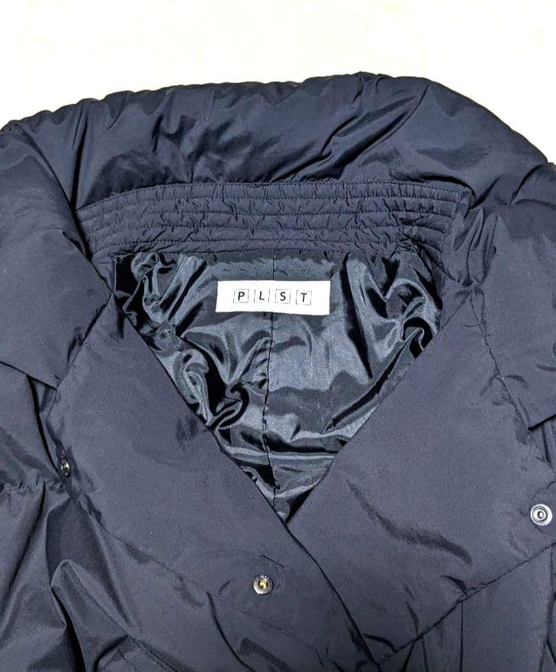 PLST✨プラステ ダウンコート ベルト付き　　黒　L　ゆったり　洗える