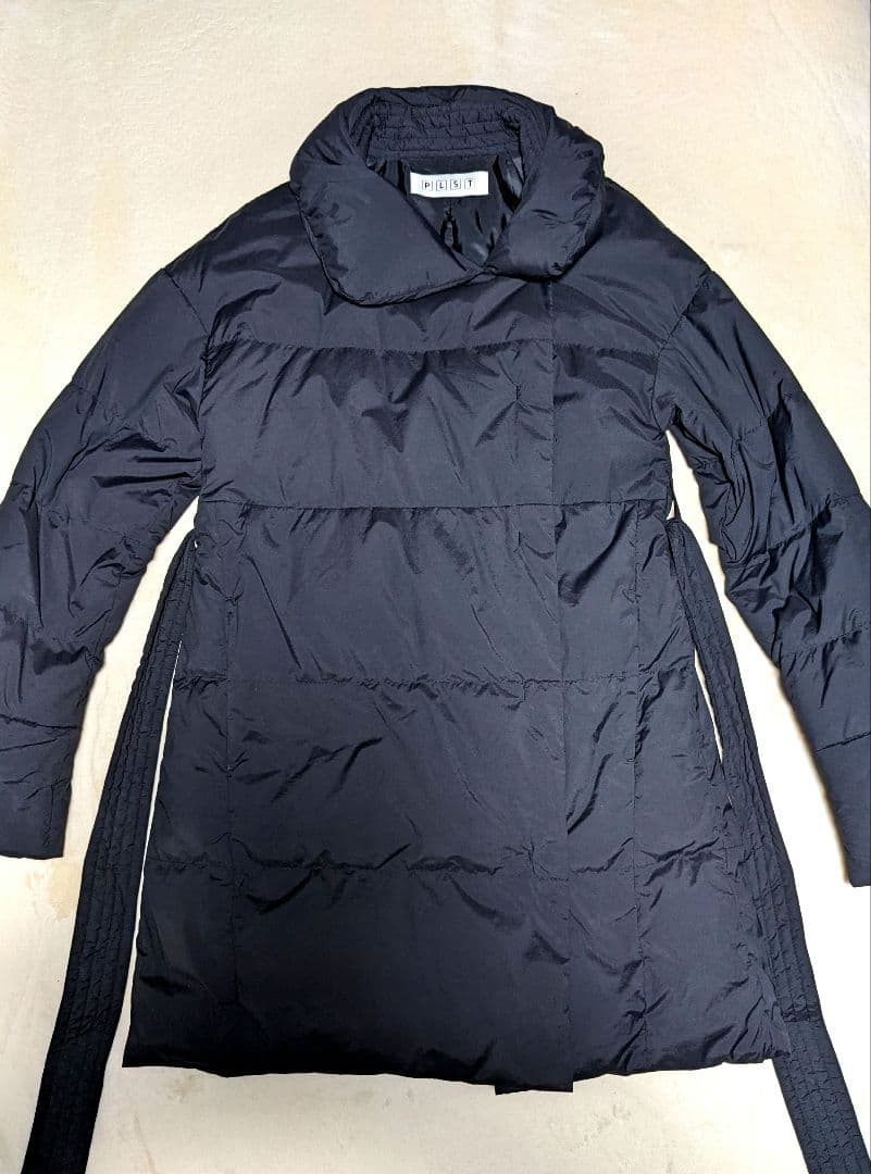 PLST✨プラステ ダウンコート ベルト付き　　黒　L　ゆったり　洗える
