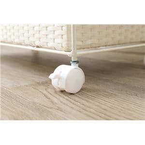 ランドリーラック ホワイト (約)幅60cm 組立式 キャスター付