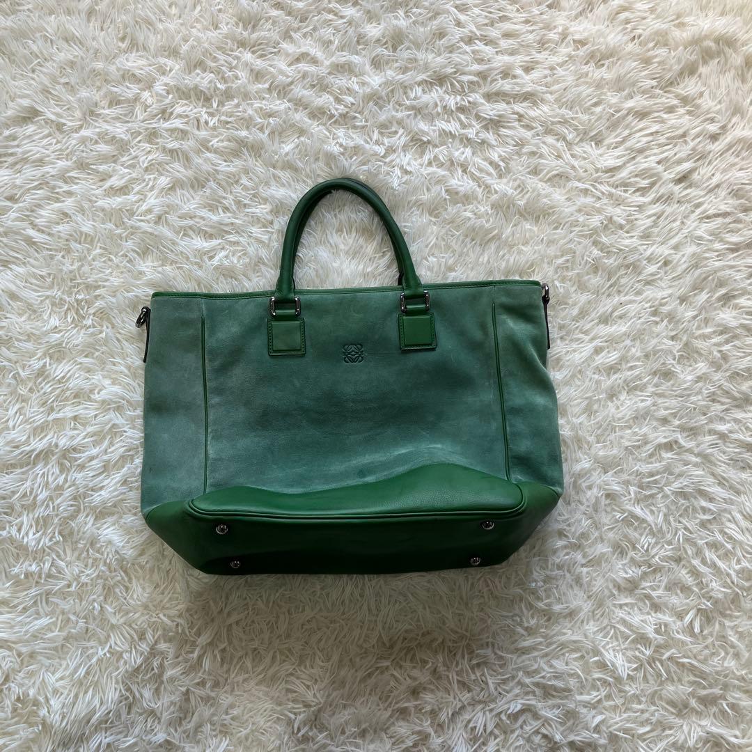 s*f様 LOEWE ロエベ アナグラム スエード レザー トートバッグ ボスト
