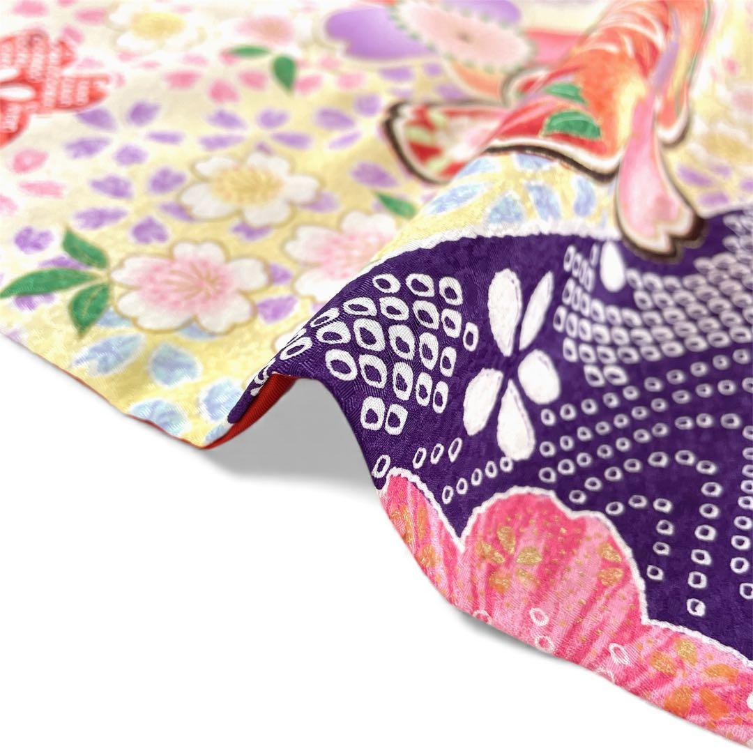 ◎mk-2114　女児　七五三　着物　桜　　11-18