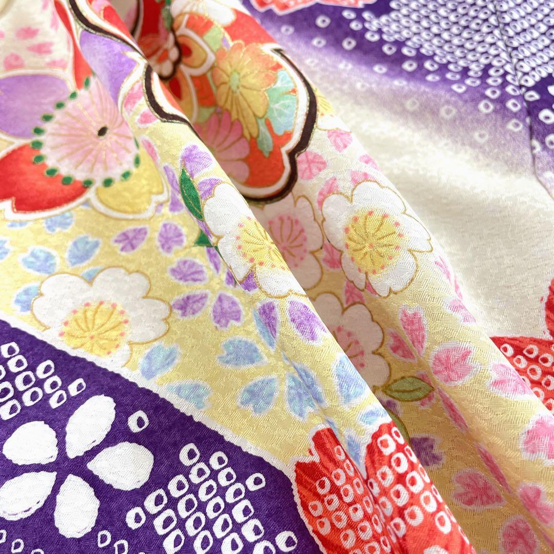 ◎mk-2114　女児　七五三　着物　桜　　11-18