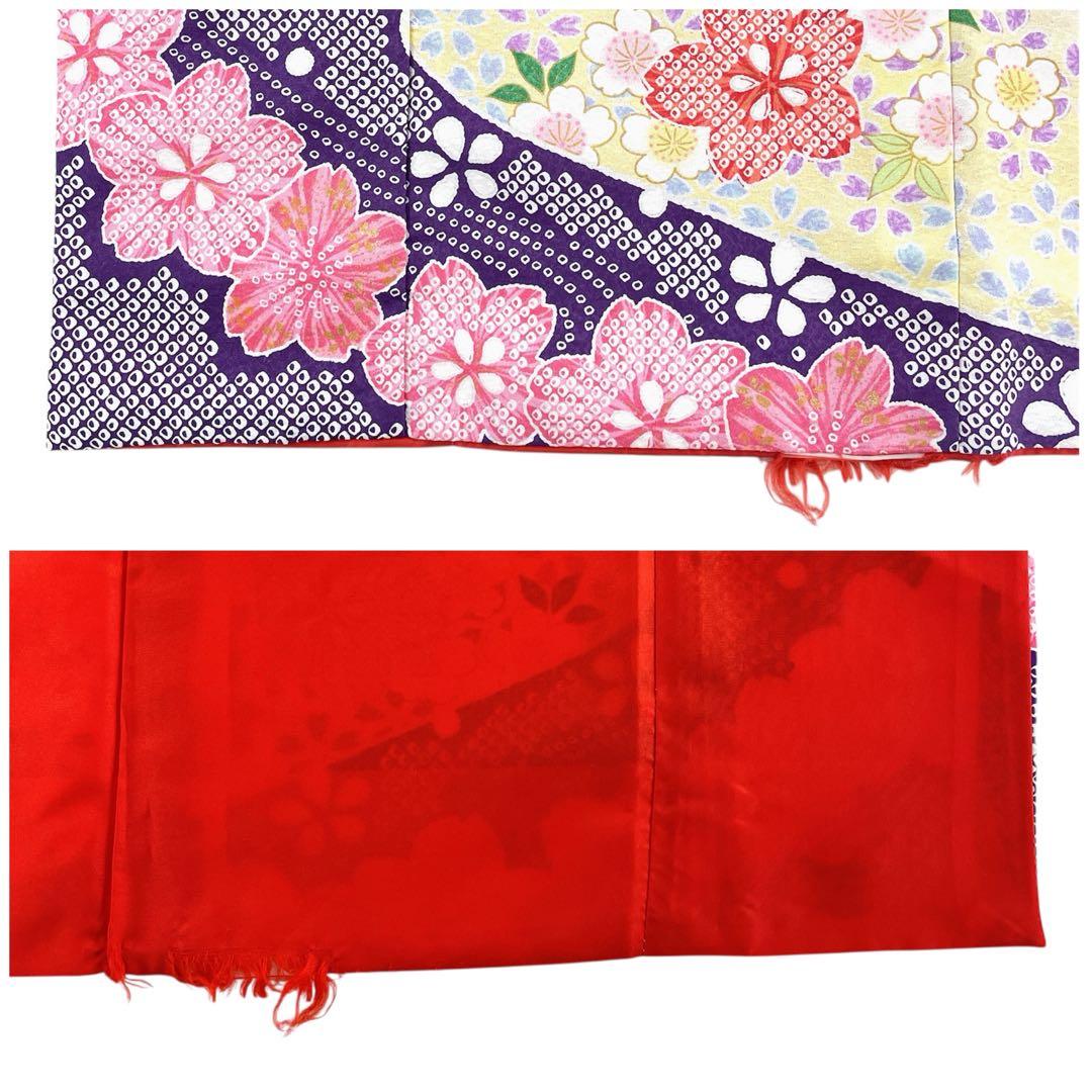 ◎mk-2114　女児　七五三　着物　桜　　11-18