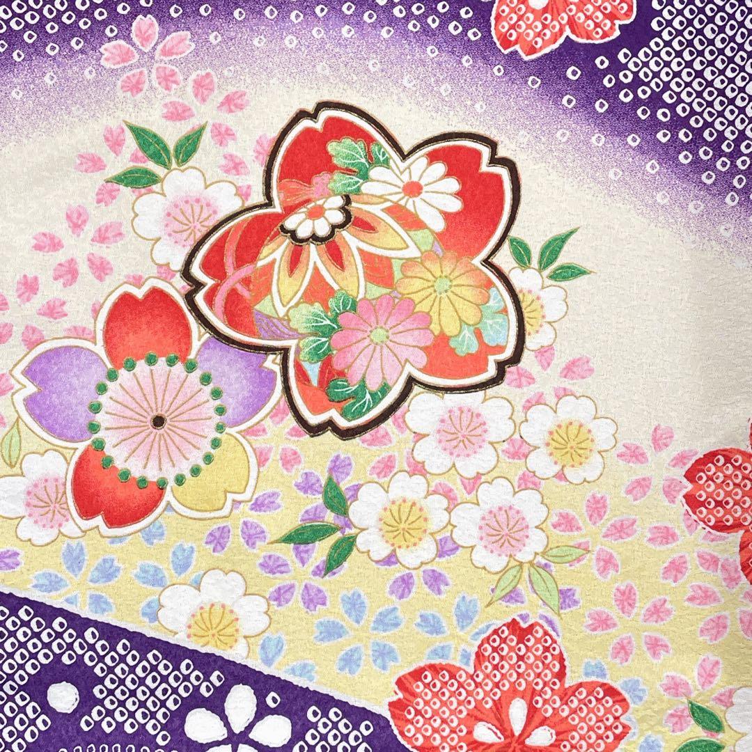 ◎mk-2114　女児　七五三　着物　桜　　11-18