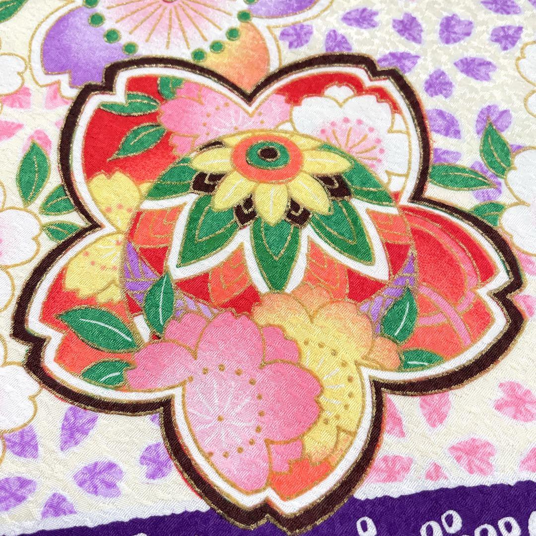 ◎mk-2114　女児　七五三　着物　桜　　11-18