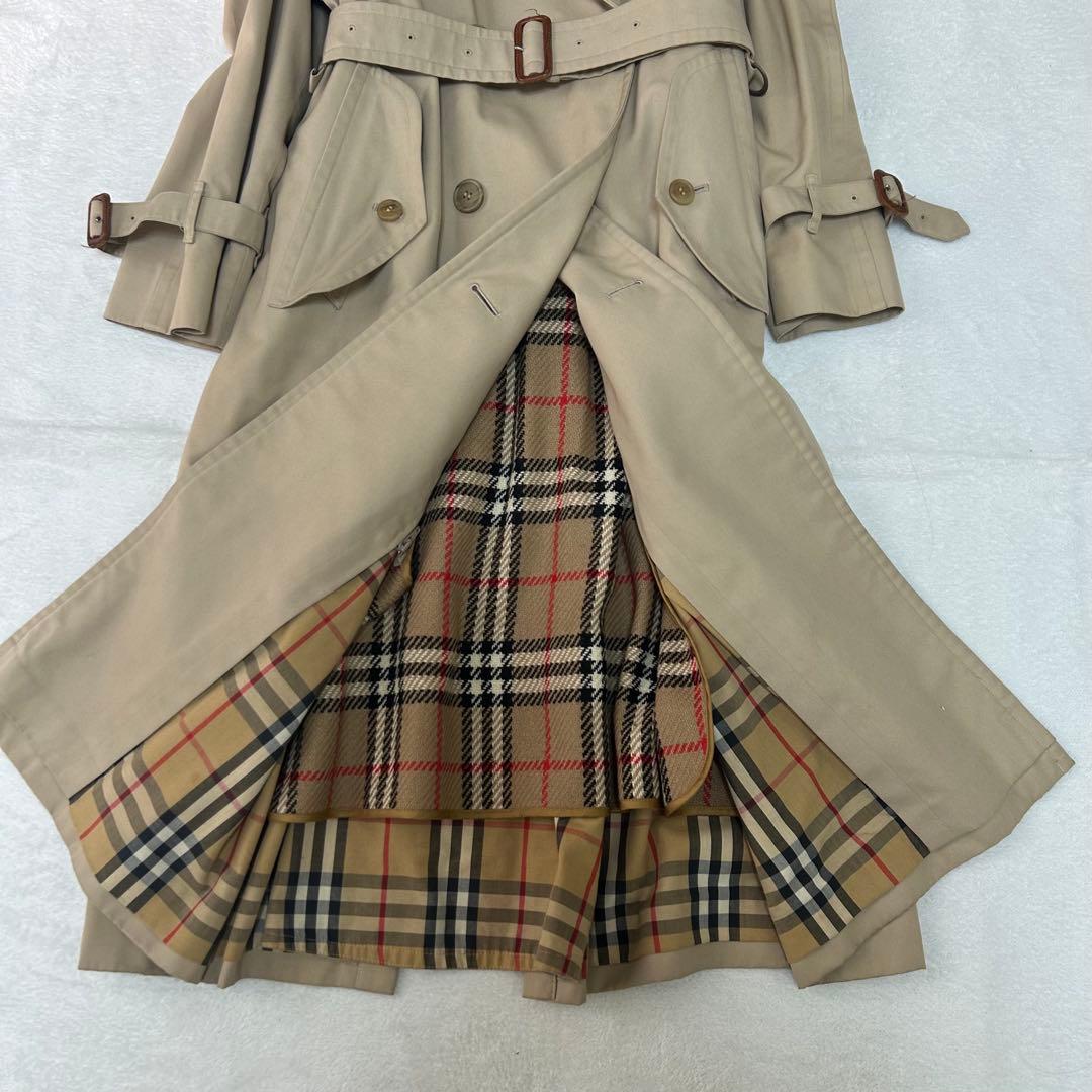 良品✨バーバリー✨ロング丈　ベルト　ライナー付き　ダブル　ロングトレンチコート
