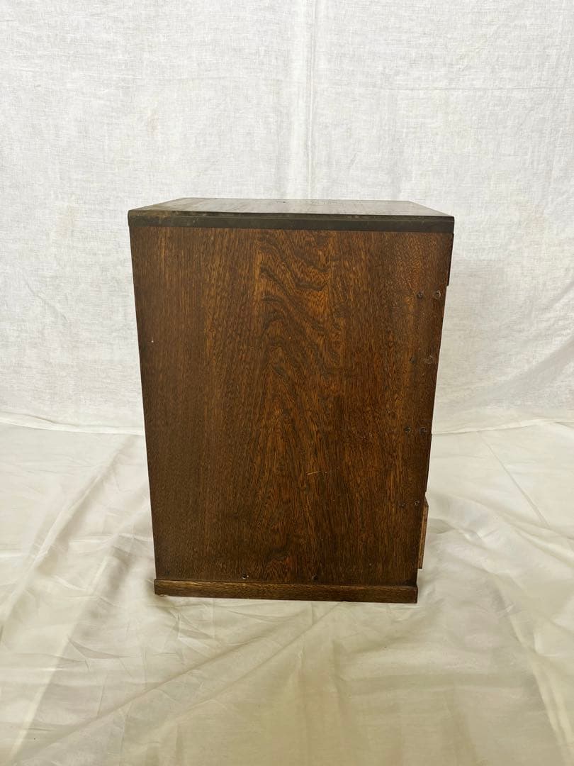 【アンティーク】虎木目 5杯 小引出し 書類ケース 無垢材 古家具 古民具