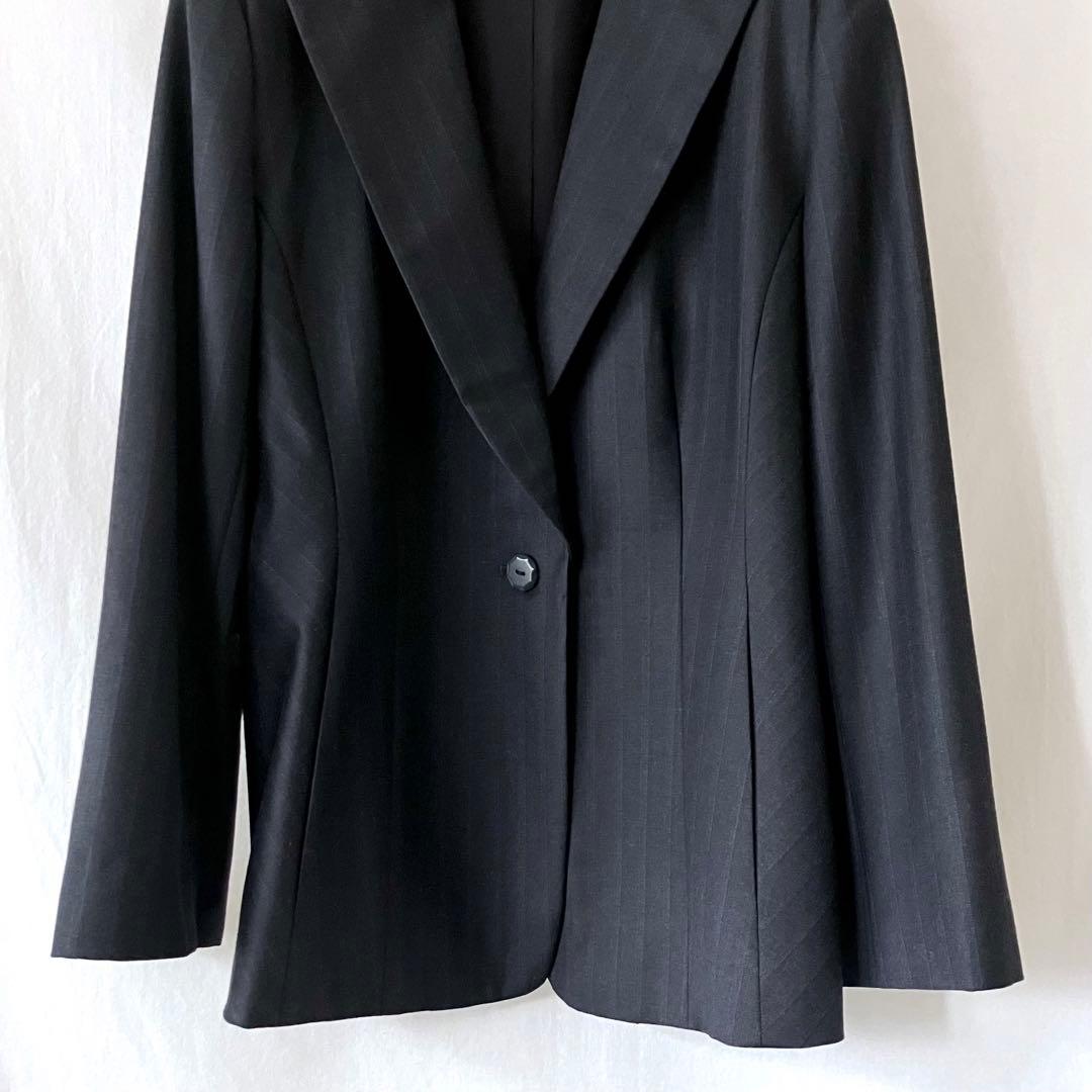美品 Leilian ウール100% パンツスーツ 13 日本製 ゼニア別注生地