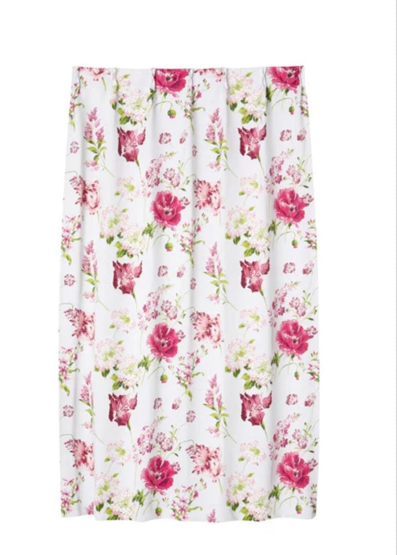 フランフラン　アネモニ カーテン W100㎝×H180㎝　ピンク　2枚セット